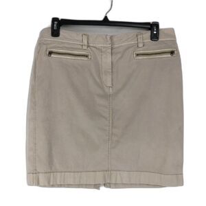 Orvis Khaki Skirt Women's Plus Size 16 Pockets Cotton Blend Stretch Casual